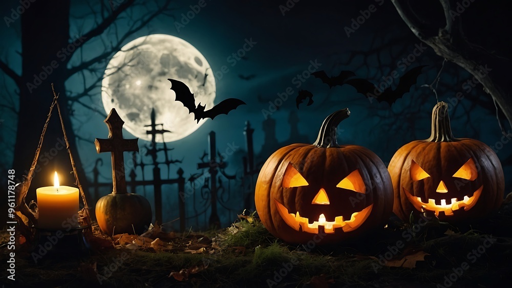 Halloween background design. Ai generated Halloween background design. Ai generated
