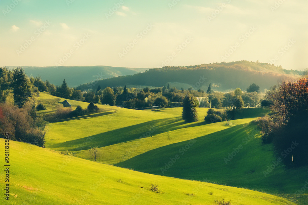 Obraz premium Cozy Landscape Background