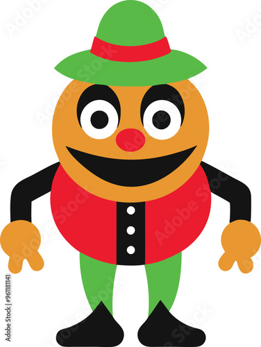 Charming retro vintage cartoon mascot in a fun vector illustration style
