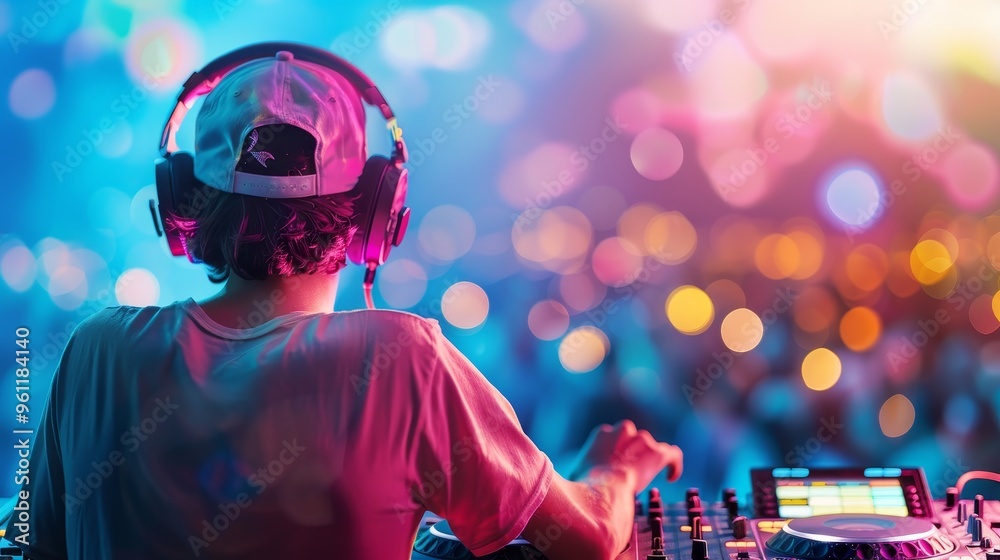 DJ Mixing Music Party