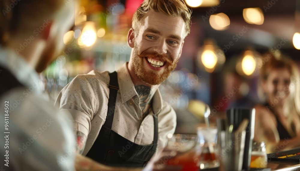 Happy Barista Making Drinks with a Smile Happy Barista Making Drinks with a Smile