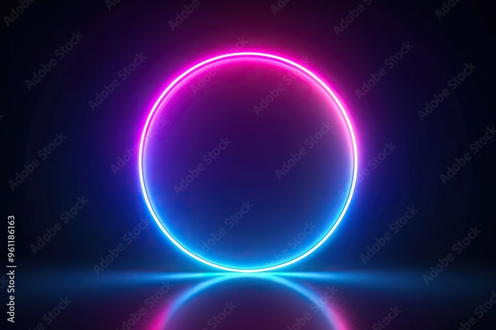 Neon glowing circle in pink and blue hues on a dark background, technology, modern, futuristic, vibrant, shape, colors, illumination, nightlife, glowing,neon, artwork, geometric, bright Neon glowing circle in pink and blue hues on a dark background, technology, modern, futuristic, vibrant, shape, colors, illumination, nightlife, glowing,neon, artwork, geometric, bright