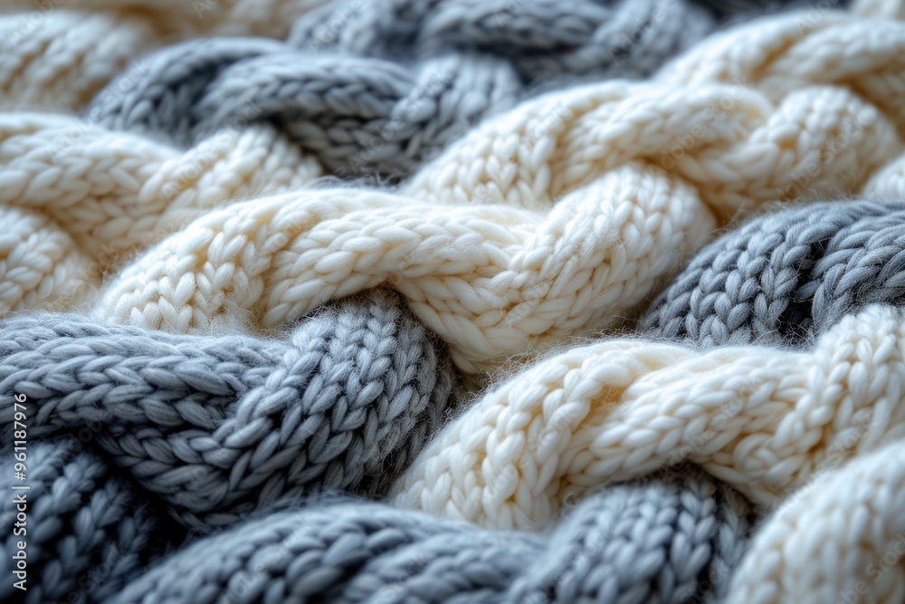 Cozy Knitted Wool Texture: Soft and Fuzzy Fabric Pattern in Beige and Gray for Warm Background Cozy Knitted Wool Texture: Soft and Fuzzy Fabric Pattern in Beige and Gray for Warm Background