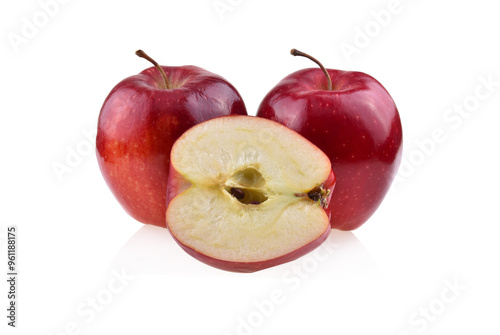 Red apple isolated on white background