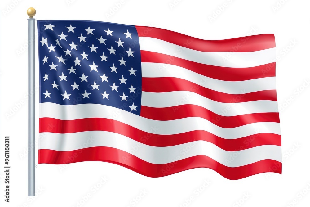 US American flag. For USA Memorial day, Veteran's day, Labor day, or 4th of July celebration with generative ai US American flag. For USA Memorial day, Veteran's day, Labor day, or 4th of July celebration with generative ai