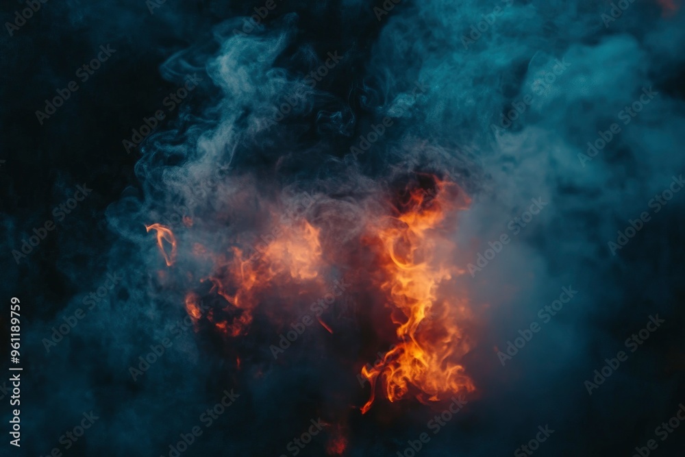 Fototapeta premium dark background with smoke, dark colors with smoke, smoke in the dark, dark banner , ai