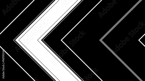 black and white Arrow Background Loop