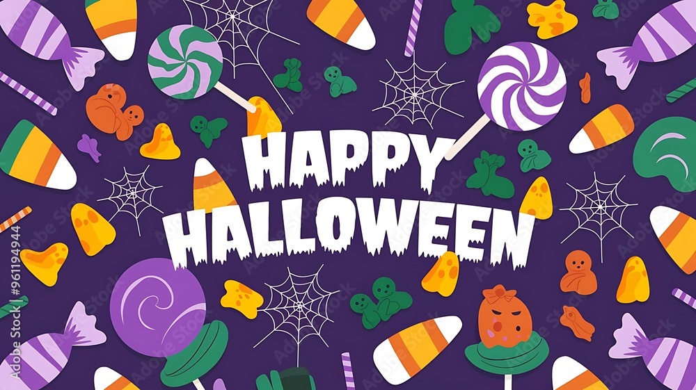 Halloween banner design with happy Halloween text. Ai generated Halloween banner design with happy Halloween text. Ai generated