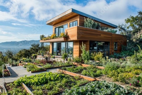 New Sustainable Single-Family Home with a Garden , ai