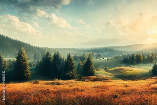 Cozy Landscape Background