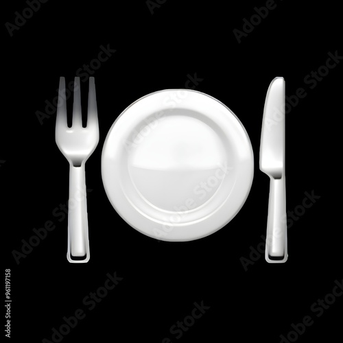 Fork and Knife with Plate Emoji

