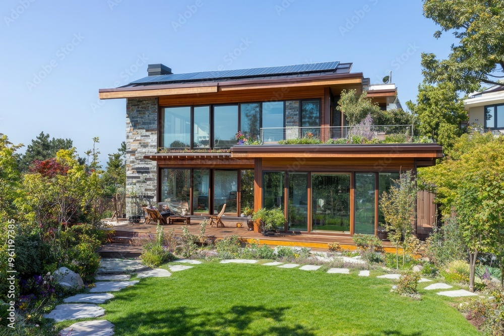 New Sustainable Single-Family Home with a Garden , ai New Sustainable Single-Family Home with a Garden , ai