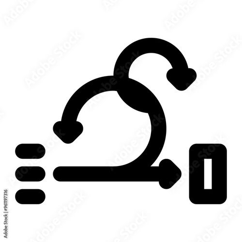 scrum, agile, iterative, methodology, project management outline icon