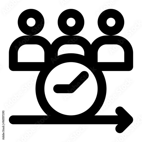 standup meeting, meeting, daily scrum, scrum, project management outline icon