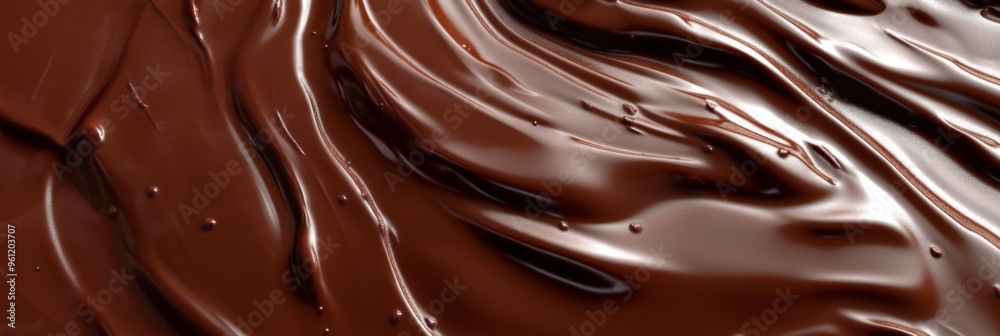 Rich, smooth melted liquid chocolate texture. Background for banner, backdrop or texture Rich, smooth melted liquid chocolate texture. Background for banner, backdrop or texture