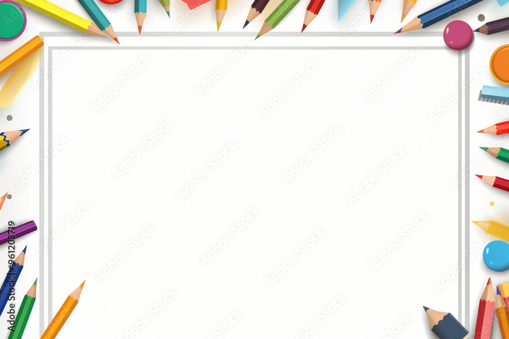 Fototapeta premium School Theme borderline Background