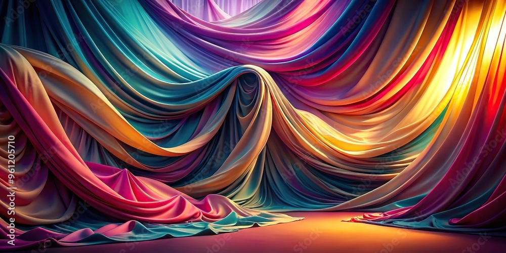 Abstract fabric background with flowing surrealism style Abstract fabric background with flowing surrealism style
