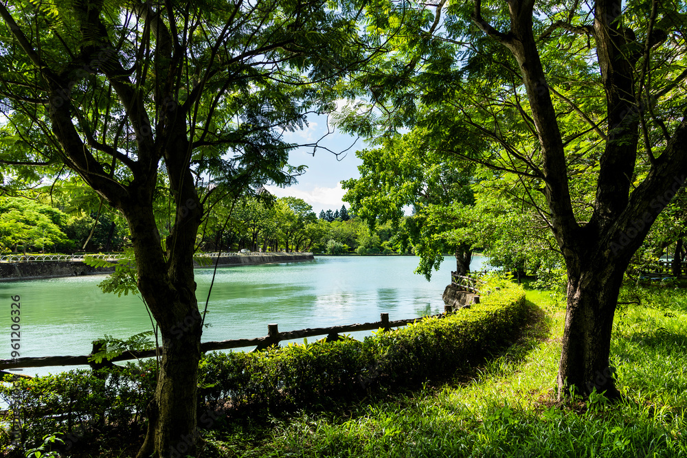 Beautiful lakeshore landscape of Chengcheng Lake in Kaohsiung, Taiwan. Beautiful lakeshore landscape of Chengcheng Lake in Kaohsiung, Taiwan.