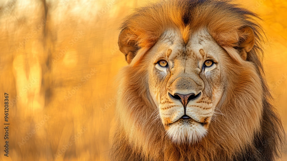 Animal Majesty. Produce a stunning close up of a wild lion in its natural habitat, highlighting the texture of its mane and the intensity of its gaze with high clarity Animal Majesty. Produce a stunning close up of a wild lion in its natural habitat, highlighting the texture of its mane and the intensity of its gaze with high clarity