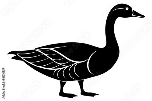 Goose Silhouette Vector Illustration - Wildlife Clipart photo