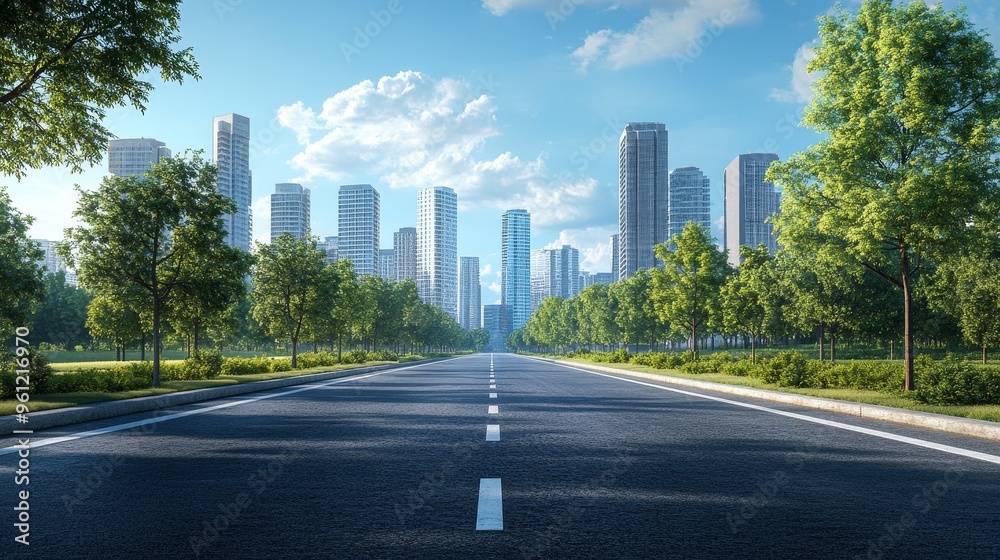 A side view of modern urban roads showcases concise urban design elements and clean road surfaces, capturing dynamic infrastructure and modern architectural styles. Busy metropolitan atmosphere. A side view of modern urban roads showcases concise urban design elements and clean road surfaces, capturing dynamic infrastructure and modern architectural styles. Busy metropolitan atmosphere.