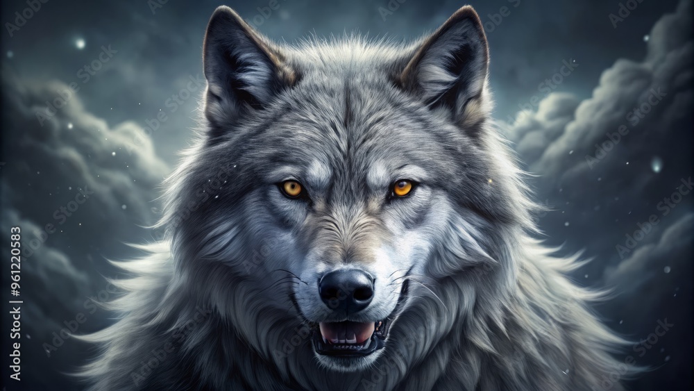 The wolf's piercing gaze slices through the air, its monochromatic coat glistening in the moonlight, accentuating every detail of its rugged fur. The wolf's piercing gaze slices through the air, its monochromatic coat glistening in the moonlight, accentuating every detail of its rugged fur.