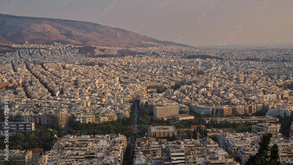 Fototapeta premium Enjoying panoramic views of Athens, Greece