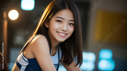 笑顔が素敵なチアリーダー