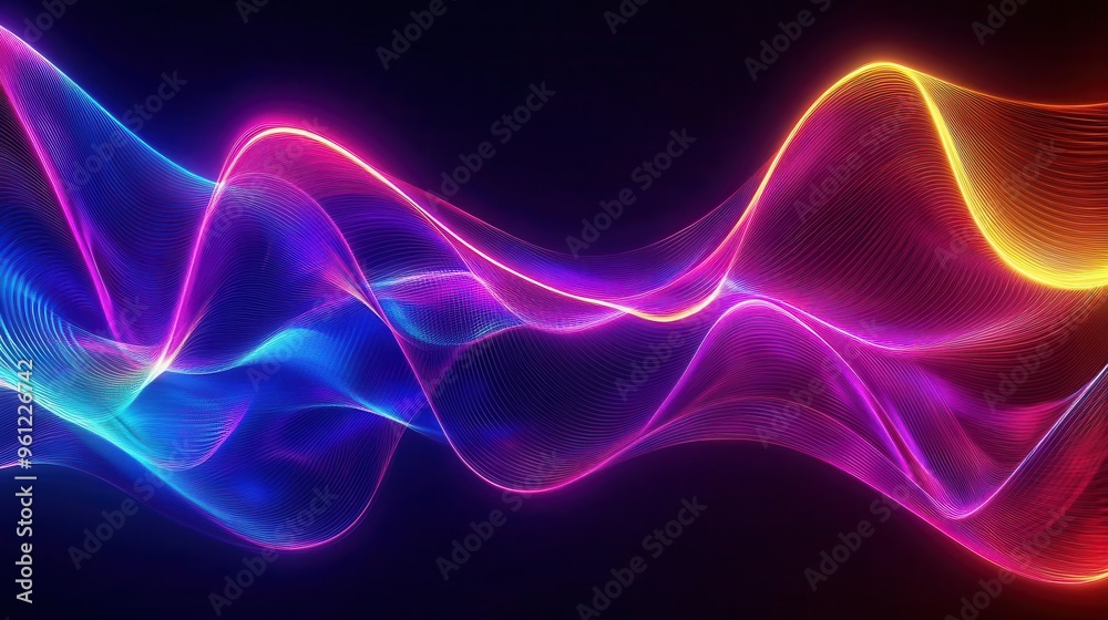 Neon waves crashing into each other with explosive energy, vibrant colors, Abstract background, High-energy, dynamic Neon waves crashing into each other with explosive energy, vibrant colors, Abstract background, High-energy, dynamic