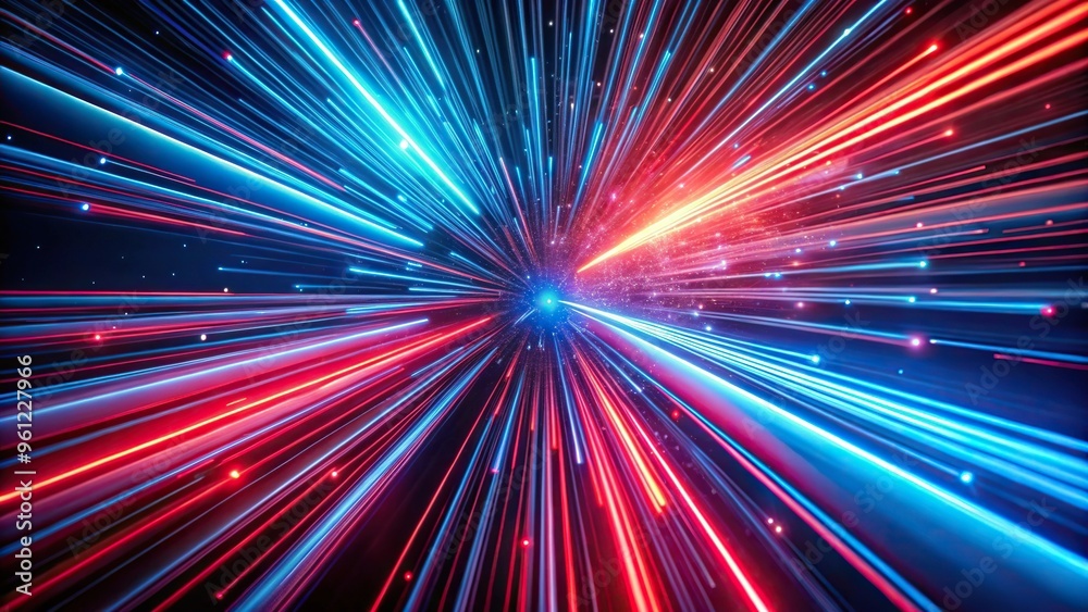 Abstract red and blue light streaks on dark background Abstract red and blue light streaks on dark background