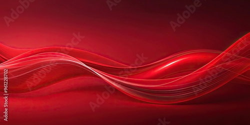 abstract red wave background on red background Panoramic