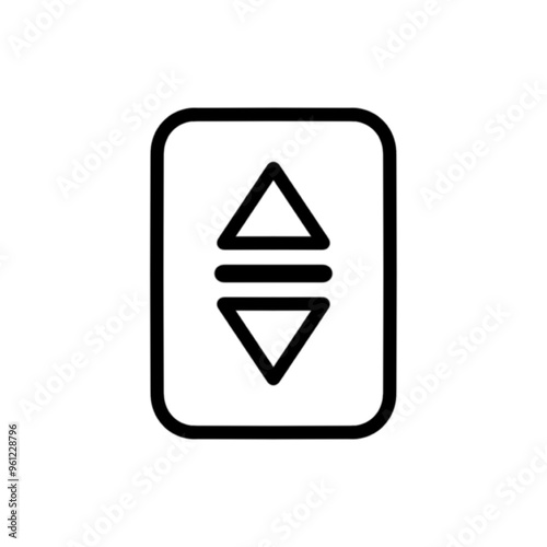 elevator button icon, vector illustration