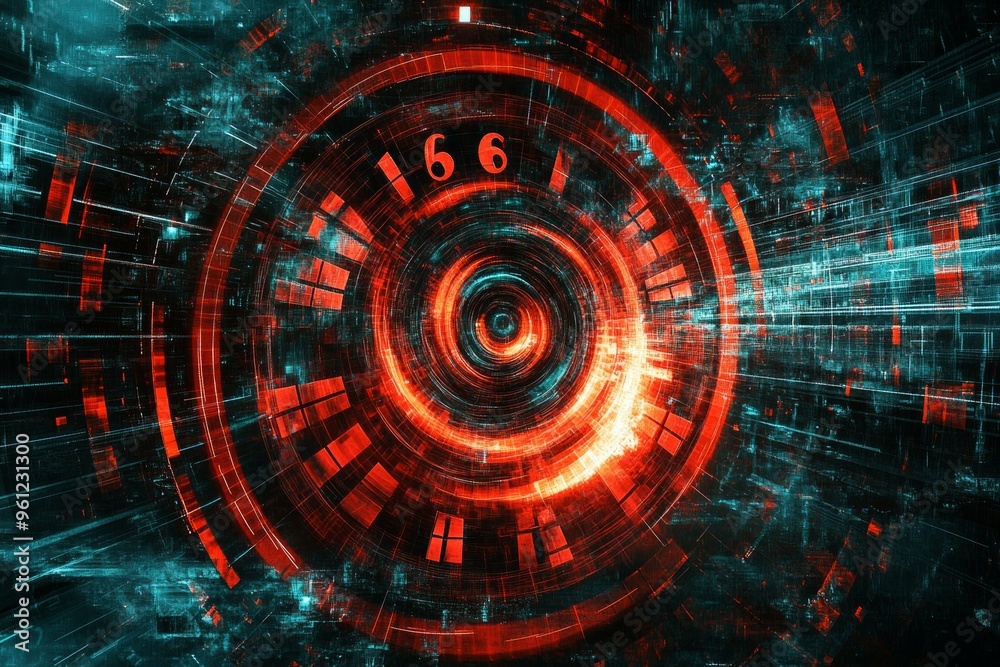 Obraz premium The Infinite Spiral, Clock