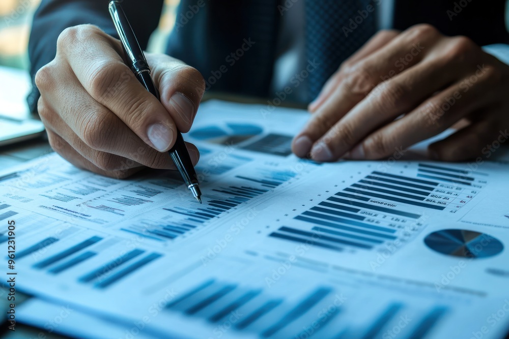 Businessman Analyzing Financial Data Businessman Analyzing Financial Data
