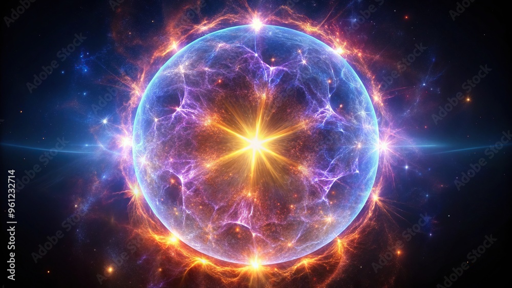 Abstract star frame with infrared and ultraviolet particles on a tilted angle Abstract star frame with infrared and ultraviolet particles on a tilted angle