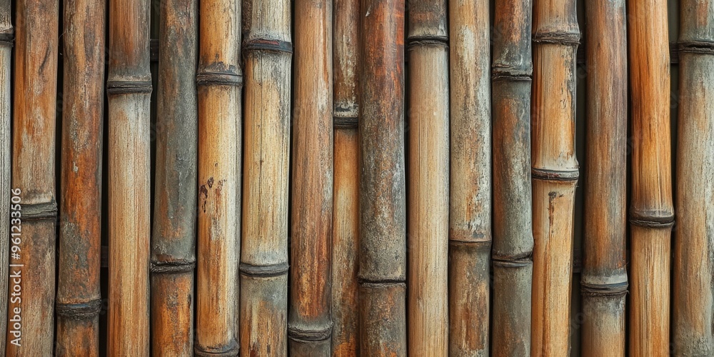 Natural Bamboo Texture Ideal for Background and Decorative Design Elements. Bamboo Fence Natural Bamboo Texture Ideal for Background and Decorative Design Elements. Bamboo Fence