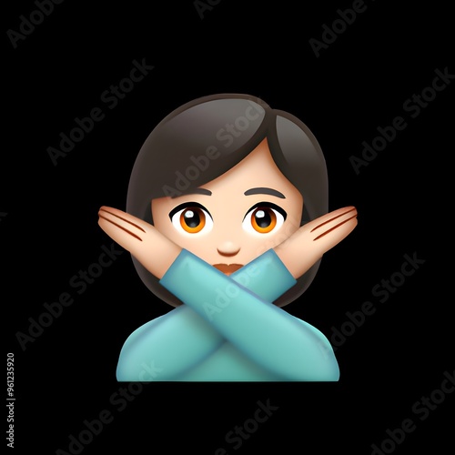 Person Gesturing No Emoji
