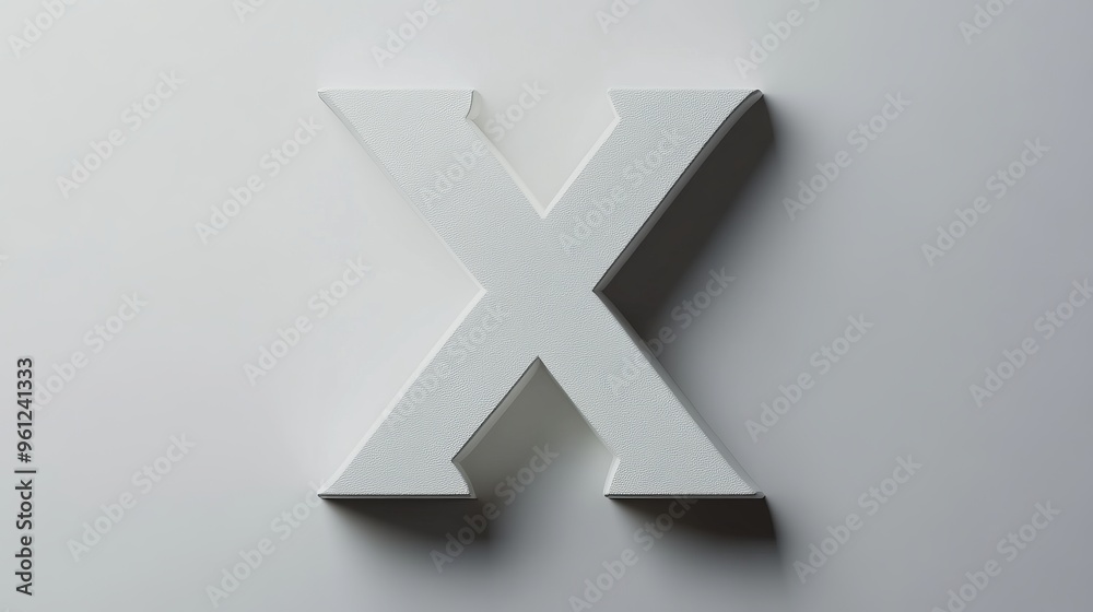 White background with the letter White background with the letter
