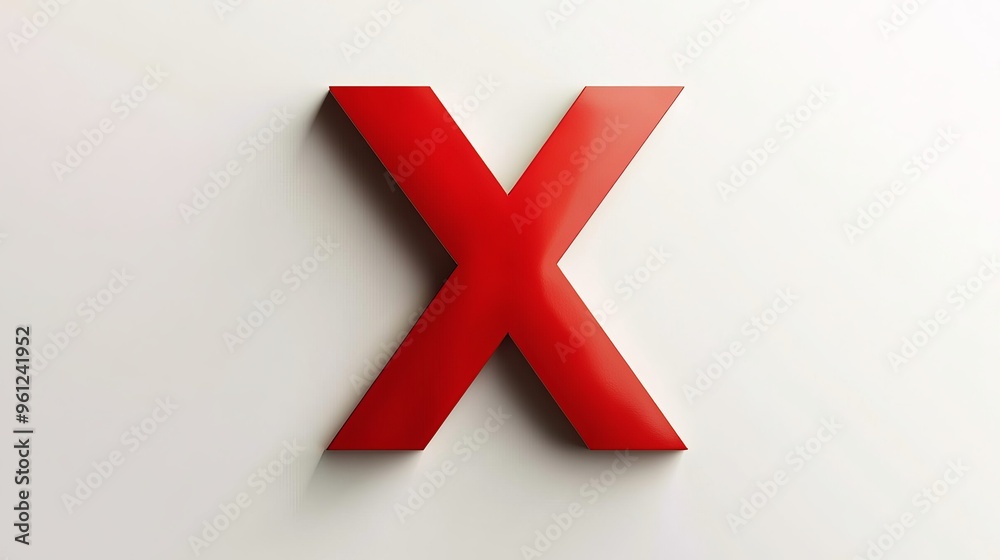 Obraz premium The 3D glyph of the letter 