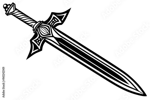 Sword icon vector logo template