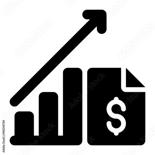 econometrics, economy, statistics, metric, data science, data visualization solid or glyph icon