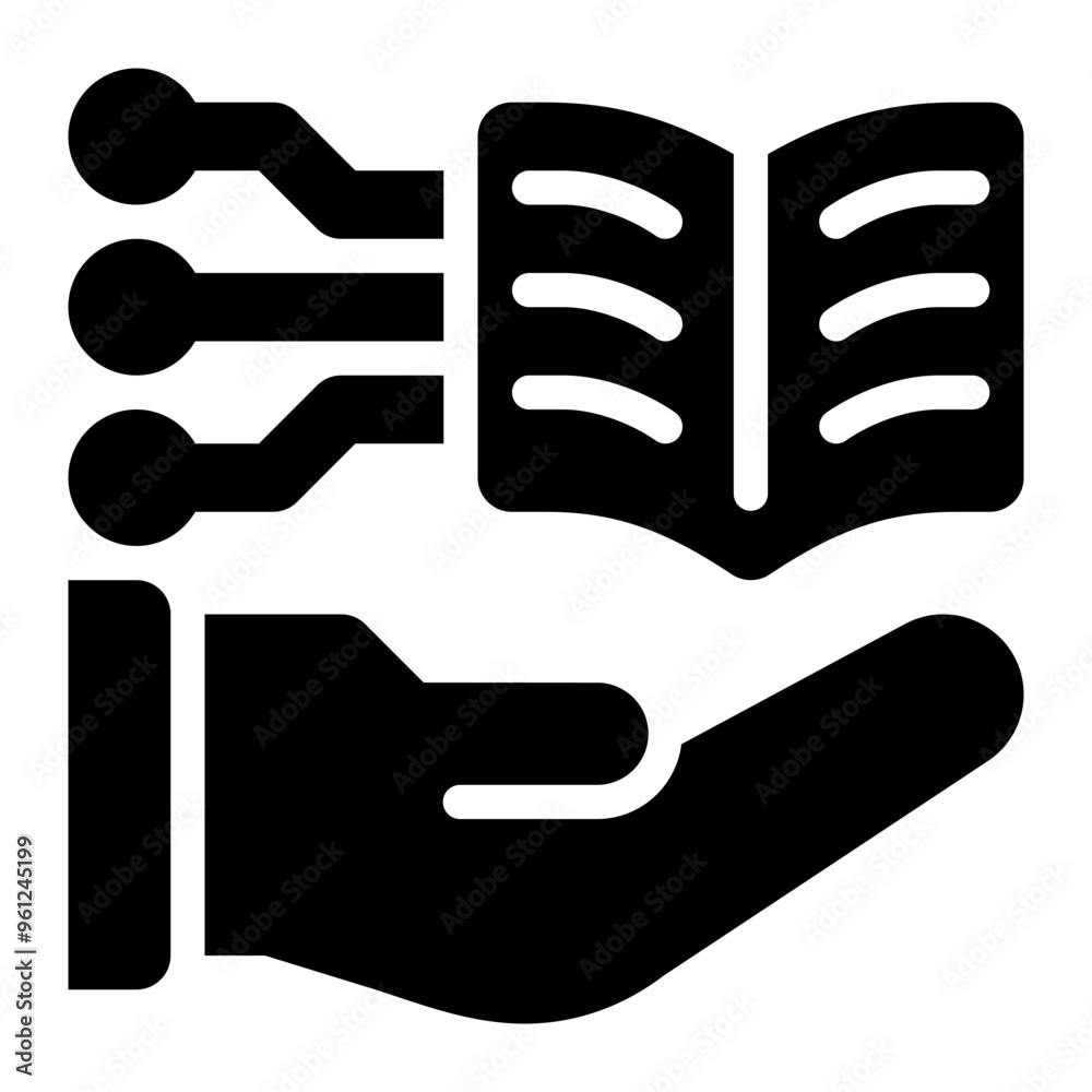 supervised learning, machine learning, svm, data science, learning, online learning solid or glyph icon supervised learning, machine learning, svm, data science, learning, online learning solid or glyph icon