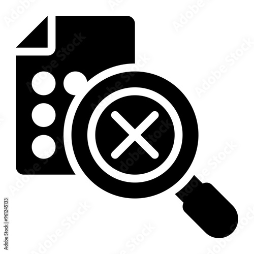 sampling error, error, data error, sample error, data, analysis solid or glyph icon