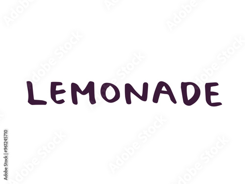 かわいいLEMONADEの文字
／手書き文字ベクターイラスト