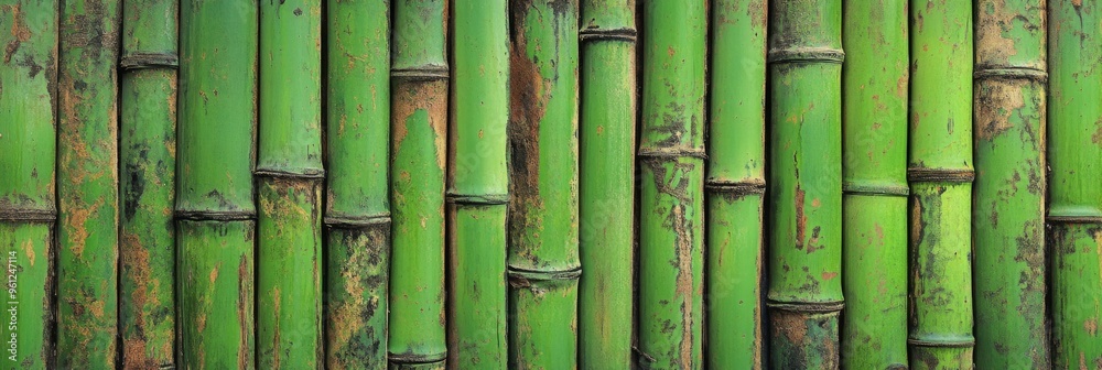 A Beautiful and Vibrant Green Bamboo Wall Texture Perfect for Natural and Calming Designs