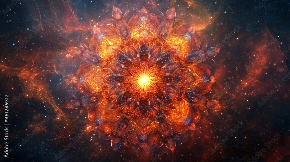cosmic mandala among the stars. Diwali cosmic mandala among the stars. Diwali