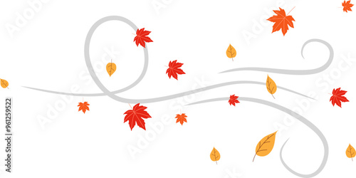 Wallpaper Mural Autumn Wind Blown Leaves Torontodigital.ca