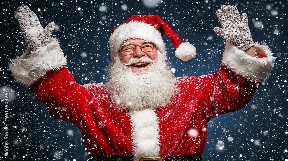 Santa Claus in the snow (fictional person)