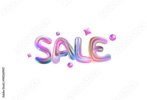 Sale Promotion Banner Design Vector full color Chrome