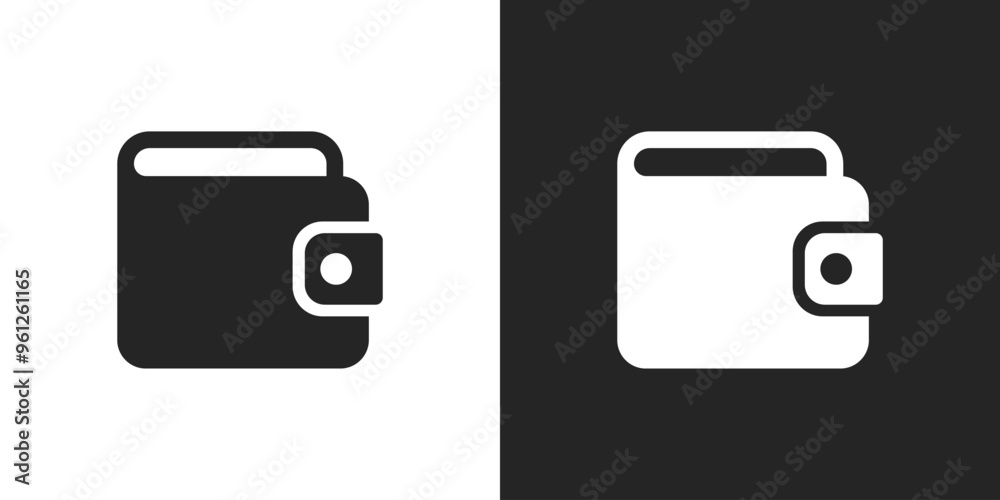 Wallet sign black and white icon vector design Wallet sign black and white icon vector design